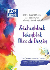 Bloc De Desen A4, Oxford, 20 File-120g/mp - Velin - Coperta Carton foto