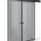 Usa culisanta Boss &reg; Duo Black model Confort negru, 80+80x215 cm, sticla gri securizata, glisanta in ambele directii