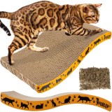 Răzuitor Orizontal pentru Pisici, Carton, 22.5x43x4cm, Design Ergonomic
