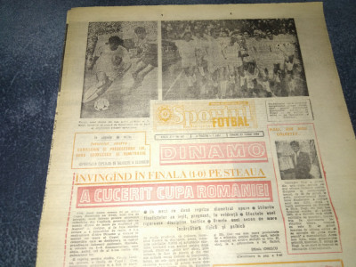 ZIARUL SPORTUL SUPLIMENT FOTBAL 27 IUNIE 1986 foto