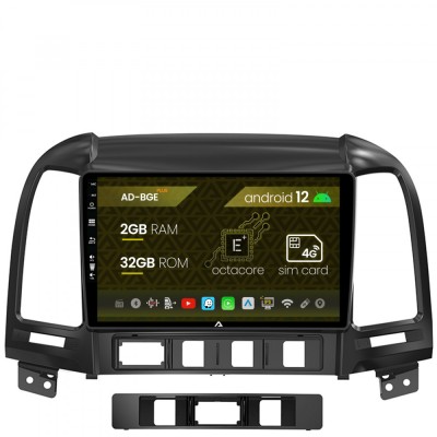 Navigatie Hyundai Santa Fe (2006-2012), Android 12, E-Octacore 2GB RAM + 32GB ROM, 9 Inch - AD-BGE9002+AD-BGRKIT210 foto