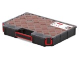 Container colectiv KISTENBERG cu cutii negre și capac transparent