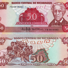 NICARAGUA 50 cordobas 1985 UNC!!!
