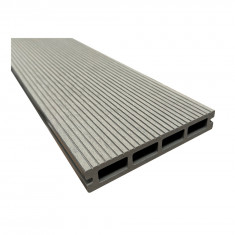 Placa deck terasa WPC 3D, tip pardoseala/dusumea WPC, 150x25 mm, gri deschs linii periat