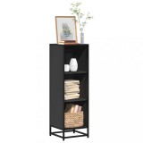 VidaXL Bibliotecă, negru,33,5x33x107,5 cm, lemn prelucrat