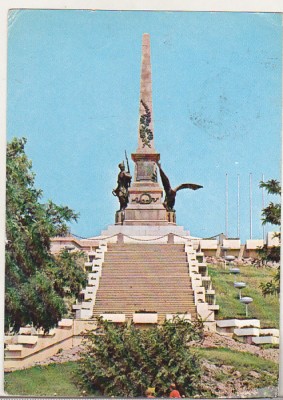 bnk cp Tulcea - Monumentul erolor - circulata - marca fixa foto
