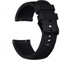 Curea ceas Smartwatch Samsung Gear S2, iUni 20 mm Silicon Black foto