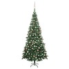 VidaXL Brad de Crăciun pre-iluminat cu set globuri, verde, 240 cm, L 3077577