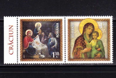 RO 2017,LP 2170 ,&amp;quot;Craciun 2017&amp;quot;,serie punte si tabs tip I sau II (inversate),MNH foto