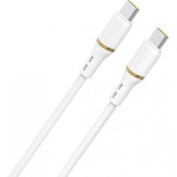 Cablu Date si Incarcare USB-C - USB-C Dudao L25C, 30W, 1m, Alb