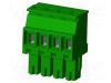 Conector regletă de conexiuni deconectabilă AMPHENOL ANYTEK TS mamă 8A 4 pini verde