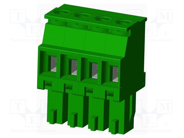 Conector regletă de conexiuni deconectabilă AMPHENOL ANYTEK TS mamă 8A 4 pini verde