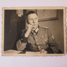Mini fotografie 60 x 45 mm ofiter nazist anii 40
