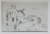 Jean David - Adam si Eva, Penita/Calc, Colectia Stefan Roll, Certificat Autenticitate, Arta Grafica, 15.2x21.4cm