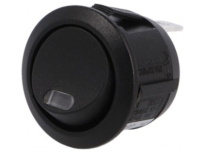 Comutator Rocker SPST ON-OFF 10A Negru cu LED foto