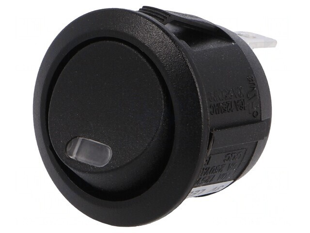 Comutator Rocker SPST ON-OFF 10A Negru cu LED