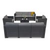 Set de mobilier de grădină City Large cu 8 locuri, grafit