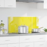 vidaXL Contrablat bucătărie galben 90x40x0.6 cm sticlă securizată