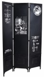 Paravan Decorativ Metal Negru, 180cm, 120cm, Lucrat Manual, Antichitati