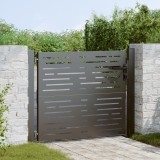 vidaXL Poartă de grădină Negru 105 x 100 cm Oțel vopsit &icirc;n pulbere