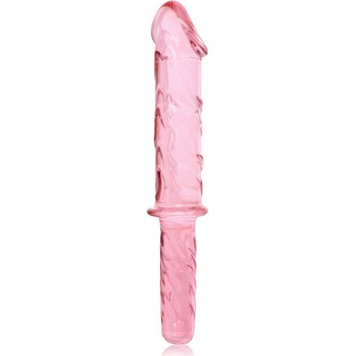 Dildo din Cristal Transparent Roz &amp;ndash; Nebula Series by Ibiza, Model 24, 28.5 cm foto