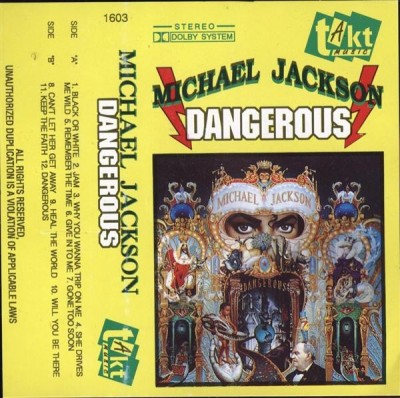 Michael Jackson - Dangerous, Caseta audio foto