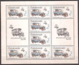 CEHOSLOVACIA 1987 TRANSPORT AUTOMOBILE ( bloc dantelat) MNH