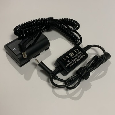 Alimentator Tip Baterie BLK22 Panasonic DMW-DCC17 Dummy Battery DC COUPLER FULL DECODED TYPE-C SPRING CORD foto