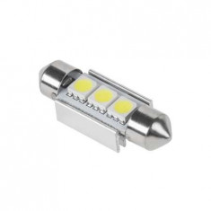 Bec LED pentru plafoniera, portbagaj auto, alb T11x36