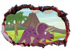 Sticker decorativ, Dinozaur, Mov, 86 cm, 8482ST-3 foto
