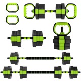 SPORTNOW Set Greutăți Sală 6-&icirc;n-1, Multifuncțional, 20 kg, Plastic și Nisip, 125x18x18 cm, Verde | Aosom Romania