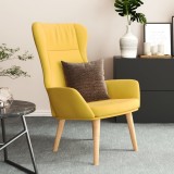 Cumpara ieftin Scaun de relaxare, galben muștar, material textil