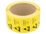 Etichetă autoadezivă ESD 50x25mm, rolă