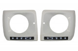 Carcasa Faruri ALB cu Lumini de zi Dedicate LED DRL compatibil cu Mercedes G-class W463 (1989-2012) G65 Design HCMBG65WB