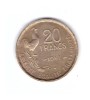 Moneda Franta 20 franci/francs 1951, stare buna, curata, Europa, Bronz-Aluminiu