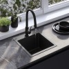 Chiuvetă inox Leo 40 Black, REA