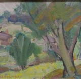 Dan Bajenaru - Peisaj Ulei pe Panza 35x35 cm - Album Arta cu Certificat Autenticitate