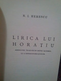 N. I. Herescu - Lirica lui Horatiu