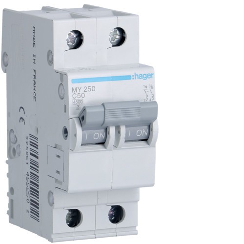 Siguranta automata 40A 2P Curba C 4,5ka Hager MY240