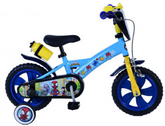 Bicicleta pentru baieti Disney Spidey, 12 inch, culoare albastru / galben, frana PB Cod:21137-DR foto