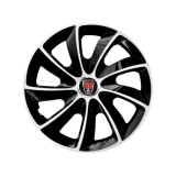 Set 4 Capace Roti pentru Rover, model Stig Extra Black &amp; White, R15