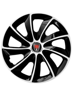 Set 4 Capace Roti pentru Rover, model Stig Extra Black &amp;amp; White, R15 foto