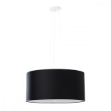 Candelabru Otto Negru Țesătură/Sticlă/Oțel 5 Becuri Rola Minimalist De Interior