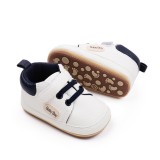 Pantofiori albi pentru baietei - Baby Boy (Marime Disponibila: 3-6 luni
