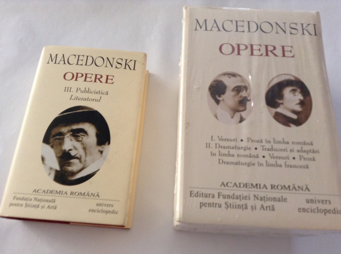 AL Macedonski Opere --3 VOLUME EDITIE DE LUX Ed. Academiei