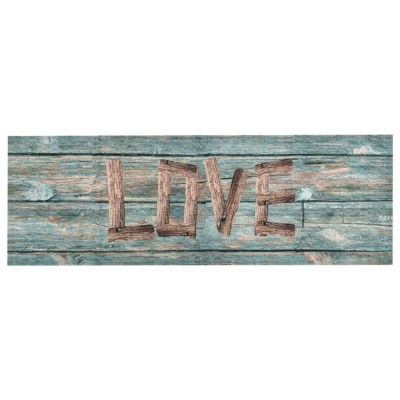 vidaXL Covoraș bucătărie, lavabil, imprimeu Love, 60x300 cm foto