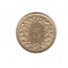 Moneda Elvetia 5 rappen 1982, stare foarte buna, curata