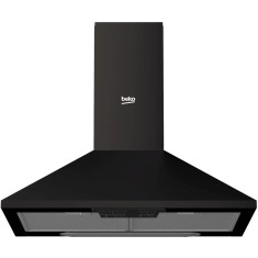 Hota decorativa Beko HCP61310B, Semineu conica, Putere de absorbtie 368 m3/h, 1 motor, 60 cm, Clasa D, Negru