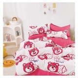 Lenjerie pat single,bumbac finet,4 piese,cearceaf cu elastic 140x200cm,cearceaf pilota 150x220cm,2 fete de perna 50x80cm-A1149