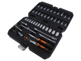 Set chei tubulare 6-puncte NEO TOOLS 46 piese, fixare 1/2 și 1/4